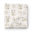 Couverture en Mousseline Bambou - Chaton-ron-ron - Oleoops