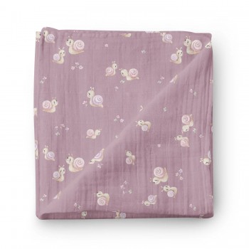 Couverture en Mousseline Bambou - Colimaçon Polisson - Oleoops