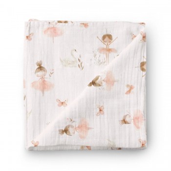 Couverture en Mousseline Bambou - Petite Angélique - Oleoops