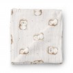 Couverture en Mousseline Bambou - Pik-Pik et Fleurs - Oleoops