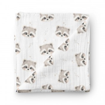 Couverture en Mousseline Bambou - Raton Mignon - Oleoops
