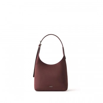 Sac à épaule en Suède Vegan - Le Elena - Cassis - Lambert