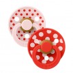 Suce en Caoutchouc Naturel - Studio - Polka Blossom/Candy Apple - Taille 1 - Bibs