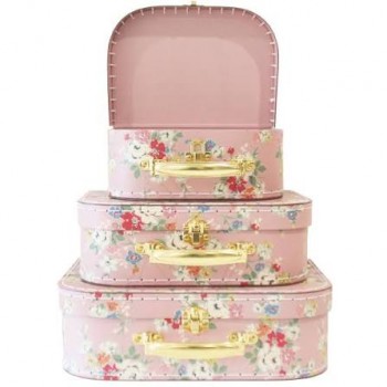 Ensemble De Trois Petites Valises - Vintage