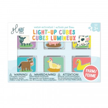 Cubes Lumineux - 6/pqt Ferme - Glo Pals