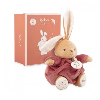 Peluche - Patapouf Lapin Musical - Rose Foncé 17cm