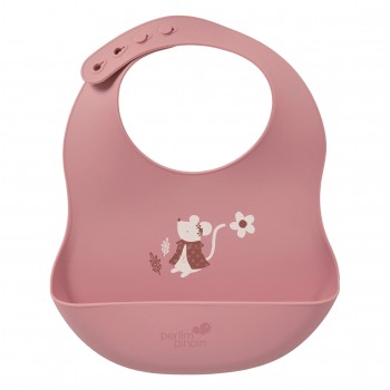 Bavoir Silicone - Souris - Perlimpinpin