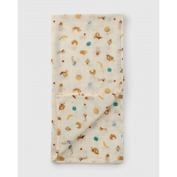 Couverture en Mousseline de Bambou - French Breakfast - Loulou Lollipop Couverture en Mousseline de Bambou - French Breakfast - Loulou Lollipop