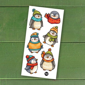 Tatouage Temporaire - Les Chaleureux Manchots - Pico