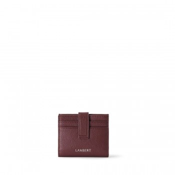 Porte-cartes Pliable en Cuir Vegan - Le Jennie - Cassis - Lambert