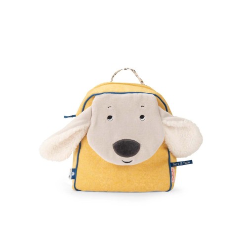 Puce & Pilou - Sac À Dos Chien Jaune - Moulin Roty Puce & Pilou - Sac À Dos Chien Jaune - Moulin Roty