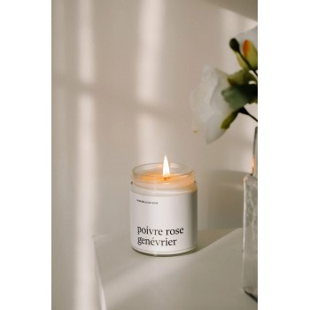 Chandelle De Soya 270ml - Poivre Rose Genévrier -