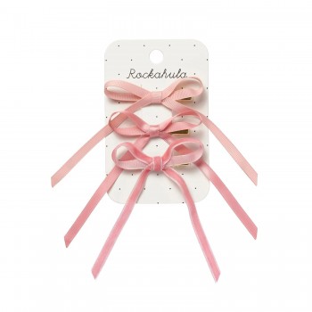 Pinces 3/pqt - Boucles Longues Rose - Rockahula