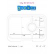 Yumbox Panino 4 Compartimens - Surf Blue Requin